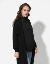 Cardigan - Bindeg&uuml;rtel - schwarz