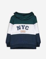 Felpa con cappuccio - Stampa frontale - verde scuro