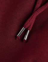 Pulover s kapuco - Mešanica bombaža - temno rdeca