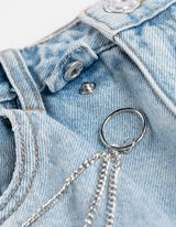 Džinsai - Grandinės detalė - sviesiai melynas