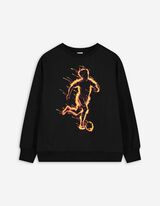 Sweatshirt - Frontprint - schwarz