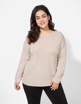 Pulover - Imprimeu mesaj - Gri deschis