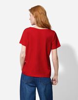 T-shirt - Broderies - Rouge