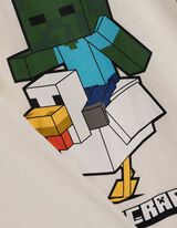 Langarmshirt - Minecraft - weiß