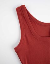 Térdig érő ruha - Oldalhasíték - piros