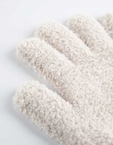 Rukavice - Plyš - bezova