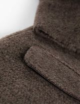 Plašč - Videz volne - rjava