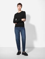 Strickpullover - Zierknöpfe - schwarz