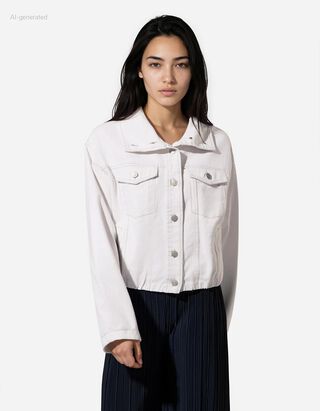 Blouson - Bavlna - b&iacute;l&aacute;