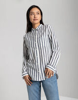Camicia blusata - Oversized Fit - blu scuro