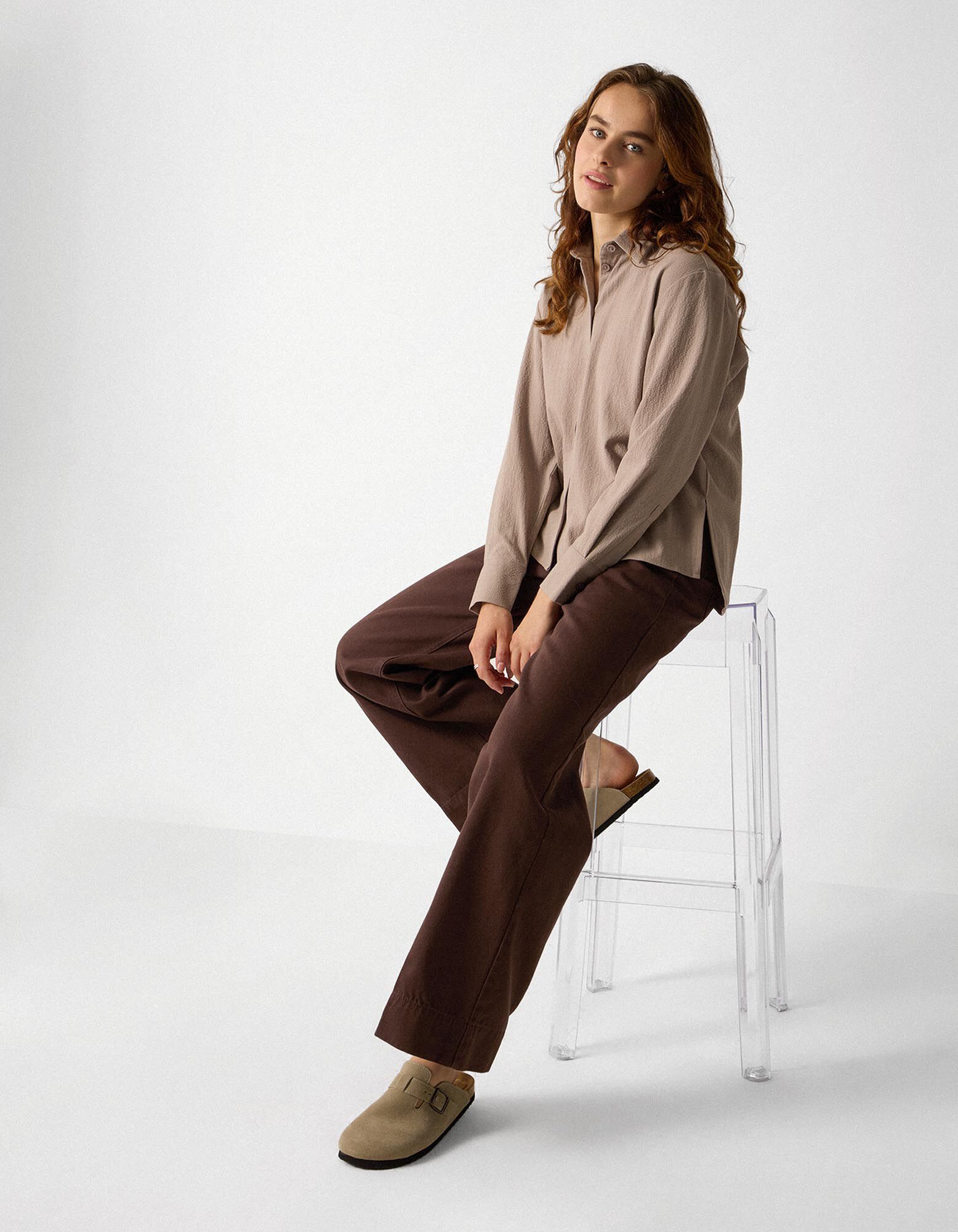 Jeans - Wide fit - Donkerbruin