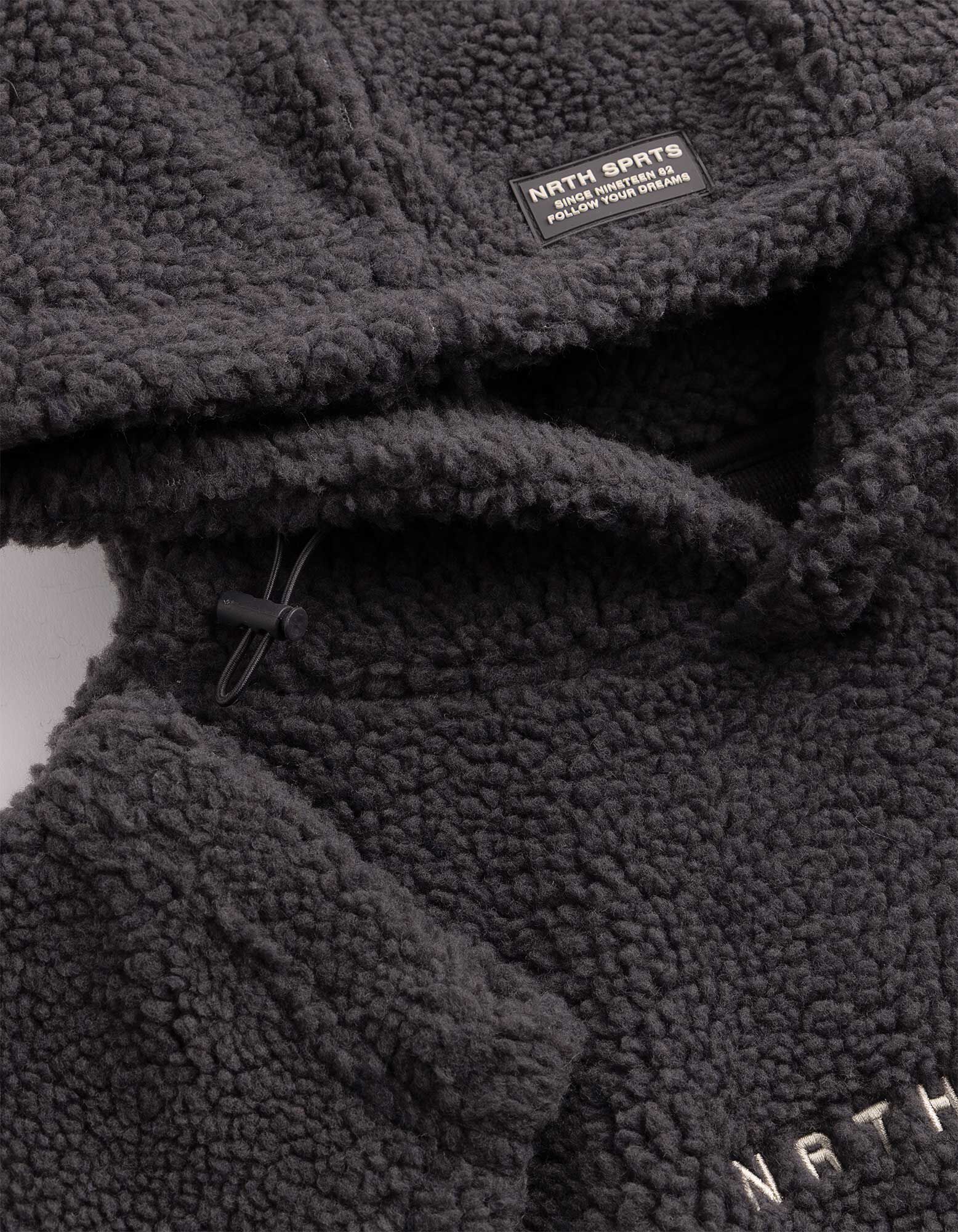 Sweatshirt - Teddyfell - Dunkelgrau