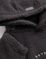 Sweatshirt - Teddyfell - Dunkelgrau