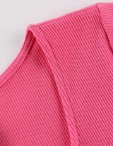 T-shirt - Scollo con intaglio - rosa fucsia