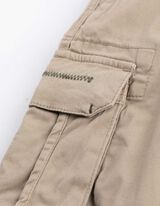 Cargo šortky - Opasek - béžová