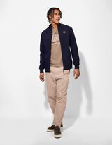 Sweatjacke - Stehkragen - dunkelblau