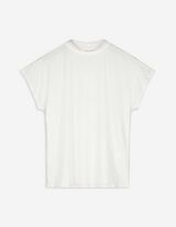 T-shirt - Collo alla coreana - bianco
