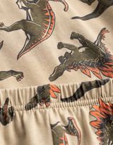 Pyjama set van shirt en shorts - Motief all-over - beige