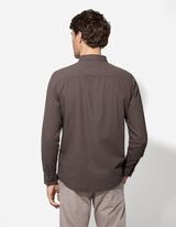 Camicia - Misto lino - marrone