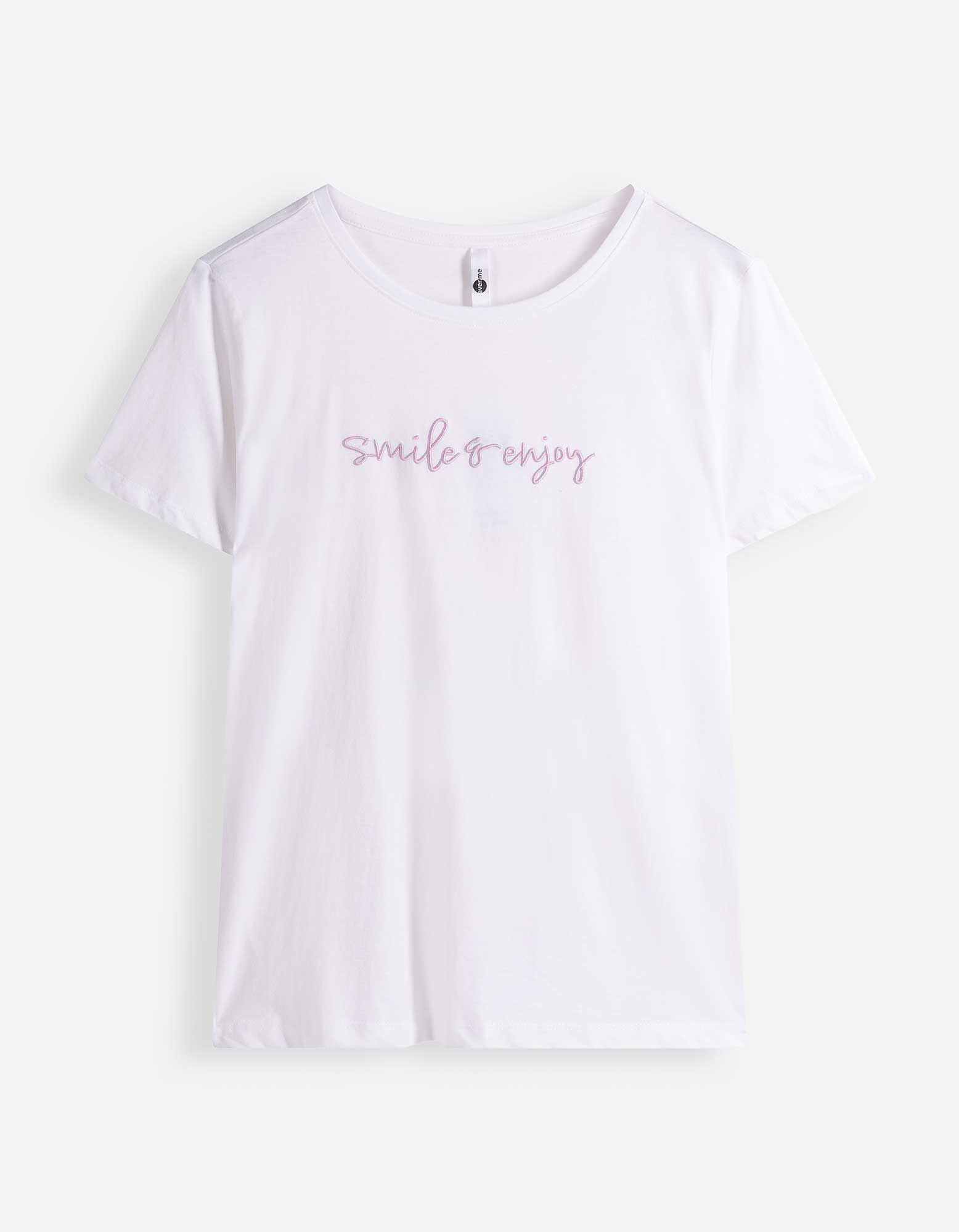 T-Shirt - Stickereien - wei&szlig;