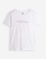 T-Shirt - Stickereien - wei&szlig;