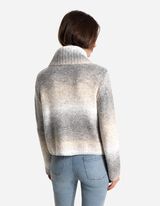 Sweter z dzianiny - golf - bez