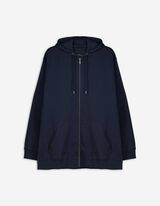 Sweatjacke - einfarbig - dunkelblau