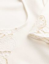 T-shirt - Inserto in pizzo - bianco