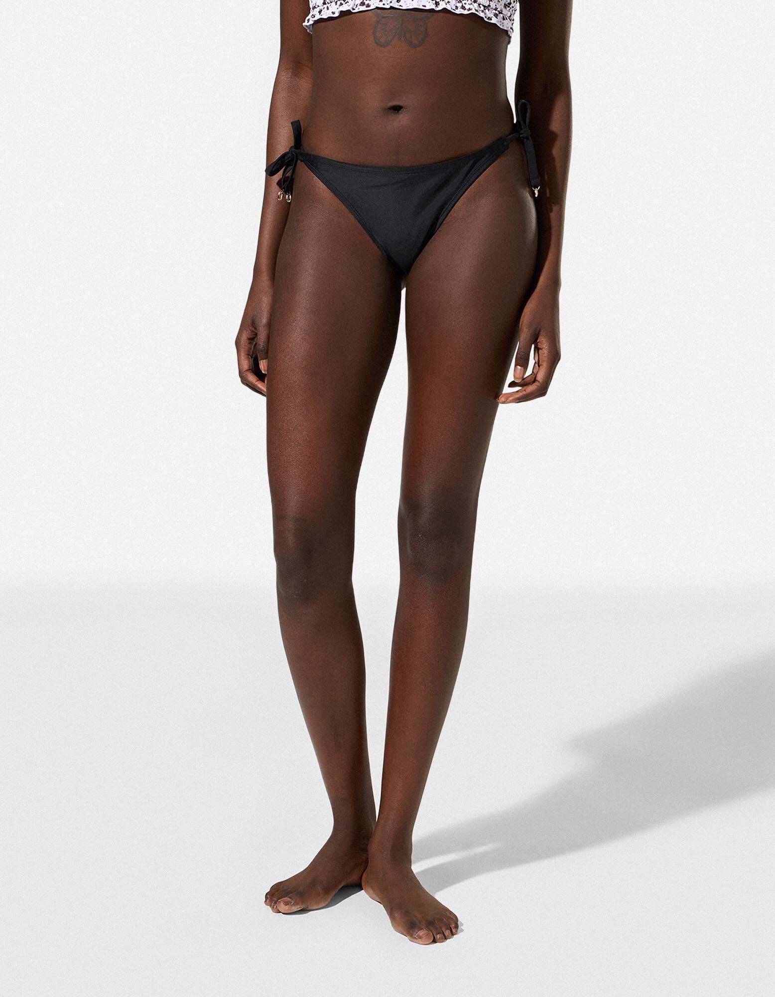 Badehose - Metallic-Details - Schwarz