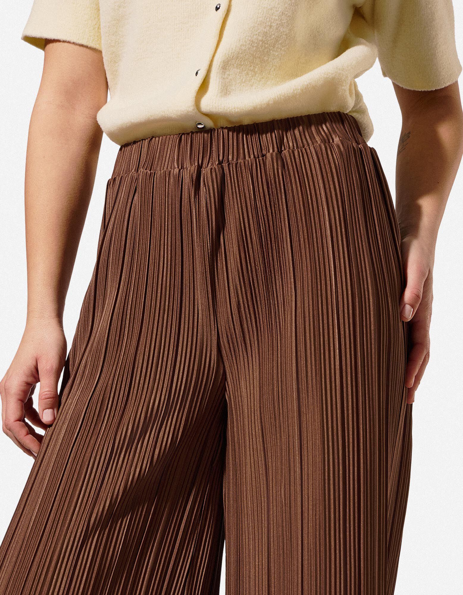 Pantalon - Plissee - Brun