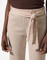 Hose - Bindeg&uuml;rtel - Beige