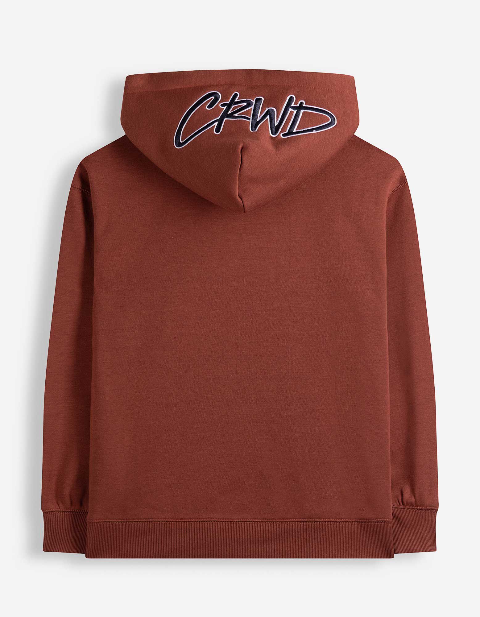 Hoodie - 3D-Applikation - Dunkelrot