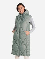 Ilga liemenė - Gobtuvas su įvertu raišteliu - tamsiai zalias