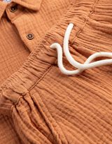 Set aus Hemd und Shorts - Musselin - Braun