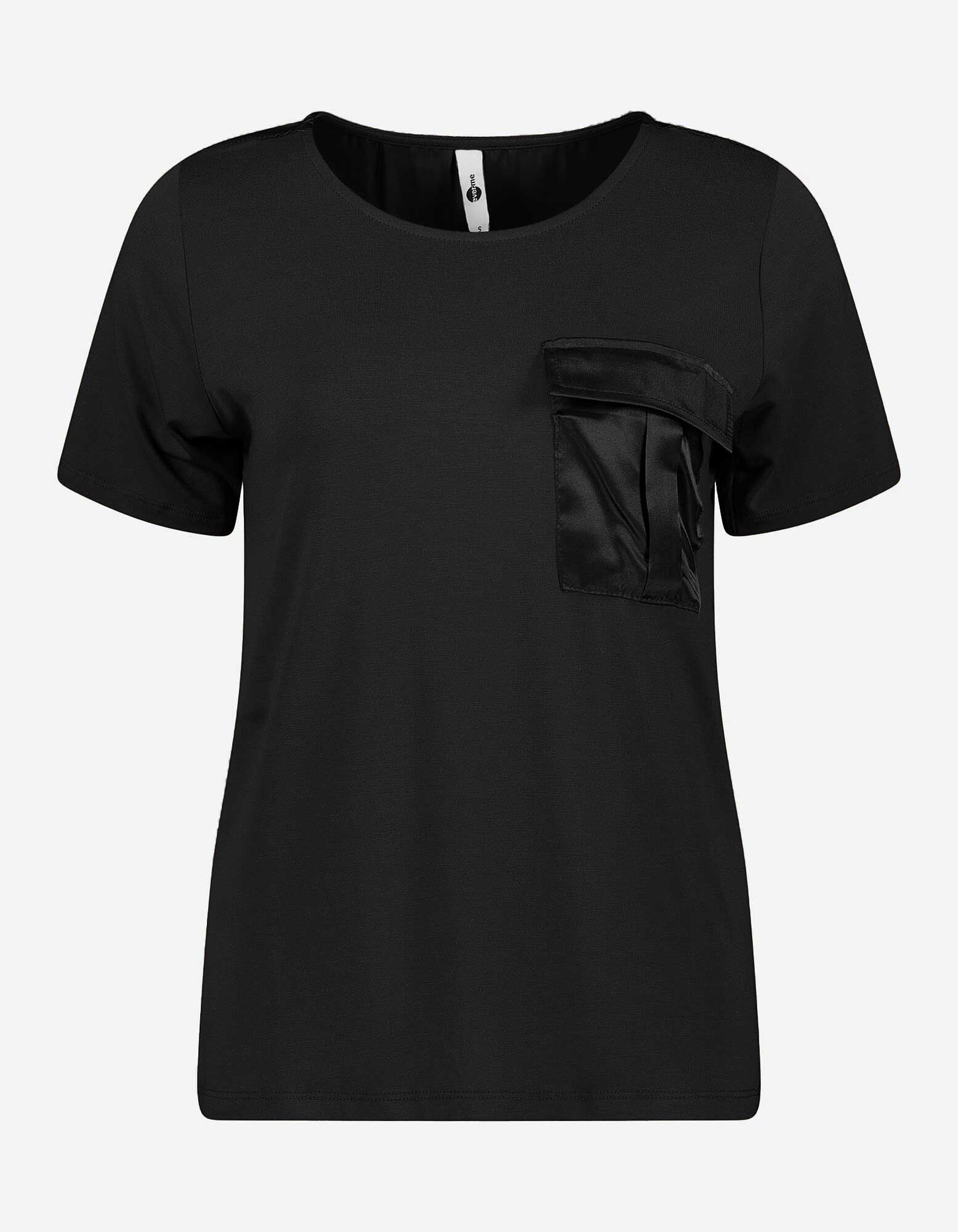 T-shirt - Viscose m&eacute;lang&eacute;e - Noir