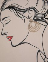 Tričko - Výšivky - béžová