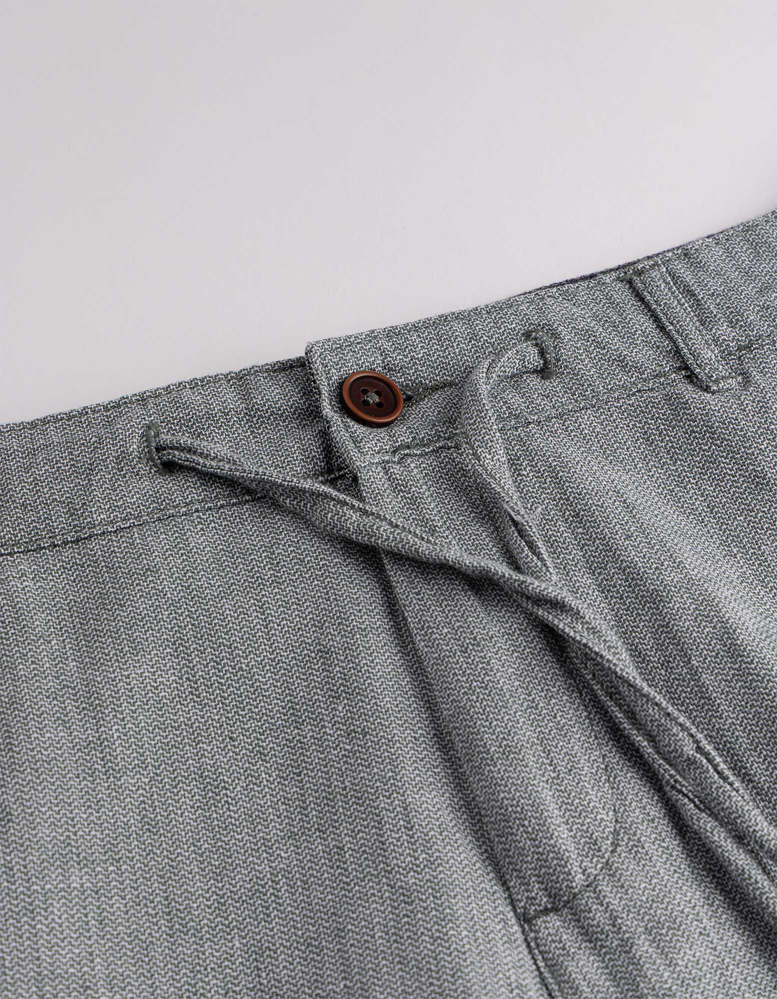 Chinoshorts - Meliert - gr&uuml;n