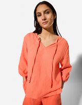 Bluse - Musselin - Orange