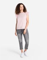 Majica - Rukavi s volanima - ruzicasta