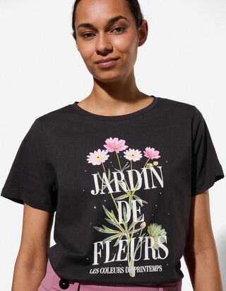 T-Shirt - Ziersteine - schwarz