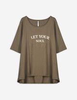 Shirt - Siersteentjes - donkergroen