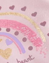 Sweatshirt - Paillettenbesatz - lila