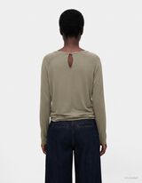 T-shirt &agrave; manches longues - manches raglan - khaki