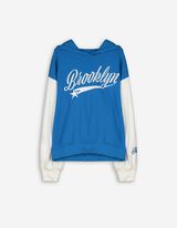 Hoodie - Borduursels - donkerblauw
