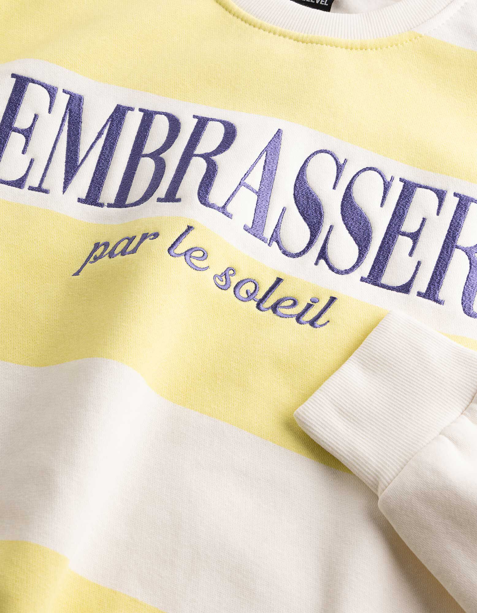 Sweatshirt - Messageprint - Gelb