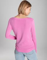 Pullover - Misto viscosa - rosa fucsia