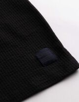 T-Shirt - Seersucker - Schwarz