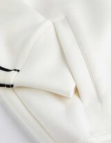 Felpa aperta - Strisce laterali - bianco