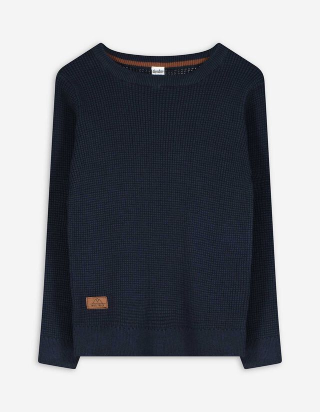Pullover - Labelpatch - dunkelblau