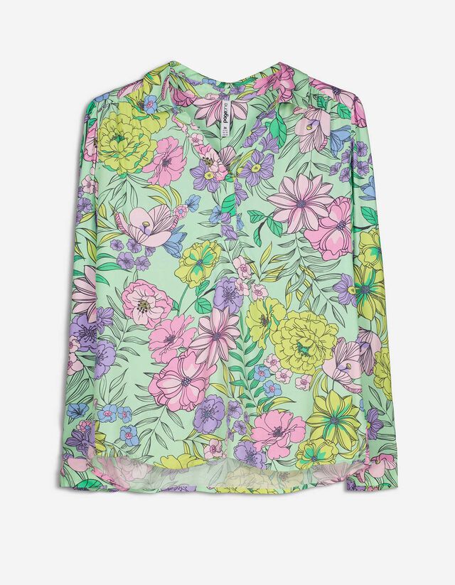 Blusa - LENZING™ ECOVERO™ - verde chiaro